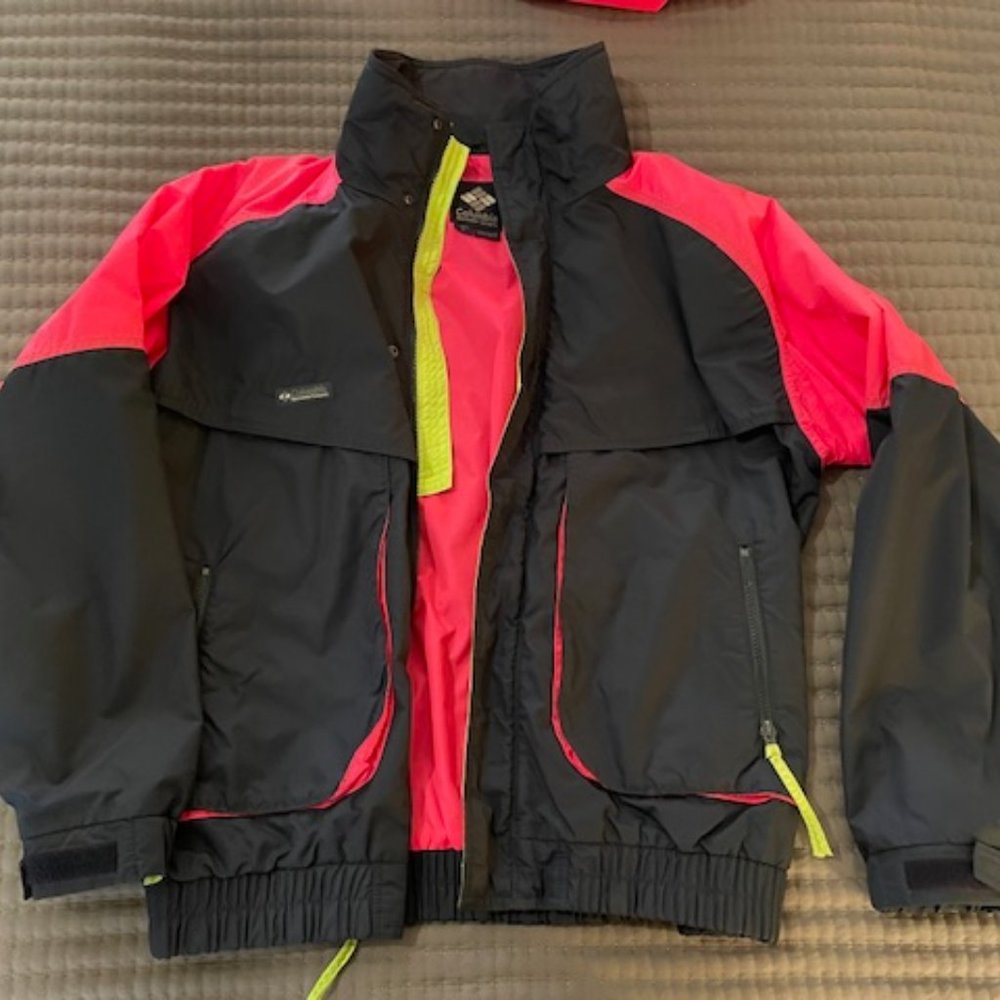 Columbia "Powder Keg" multi-color fluorescent coat three in one